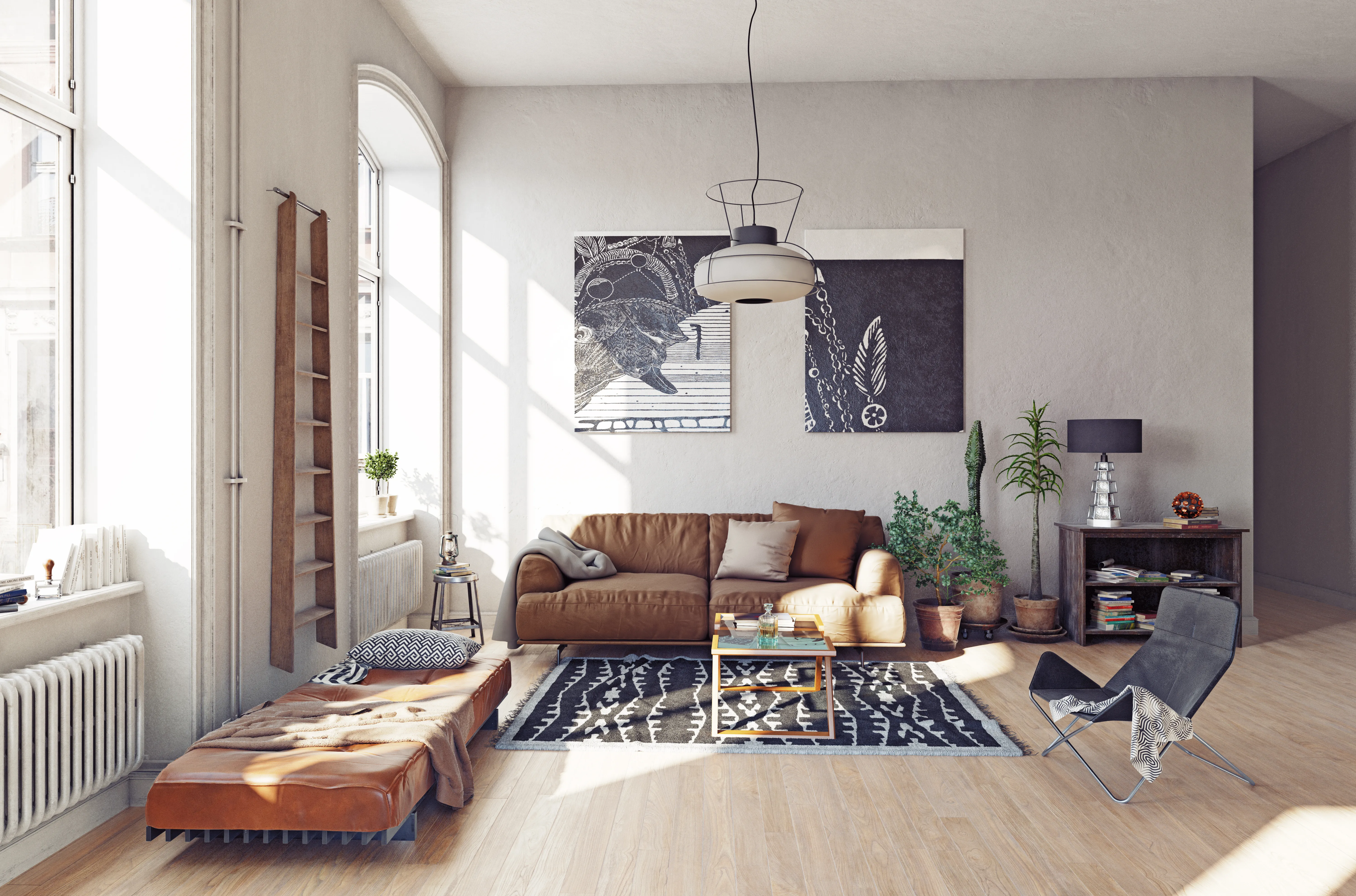 Historic building interior with modern design elements